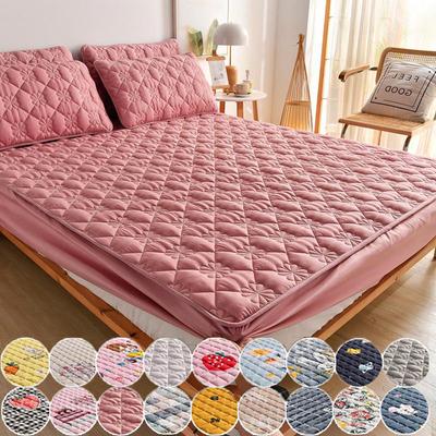 Без наволочки, наматрасник, толстая стеганая простыня, модное постельное белье с принтом, нескользящая простыня Queen King, пылезащитный чехол