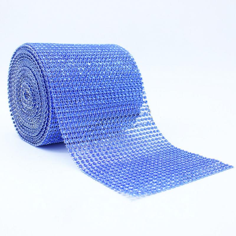 Модная ромбовидная сетка, обертка для торта, ролл, блестящая лента со стразами, свадебный декор, украшение для вечеринки