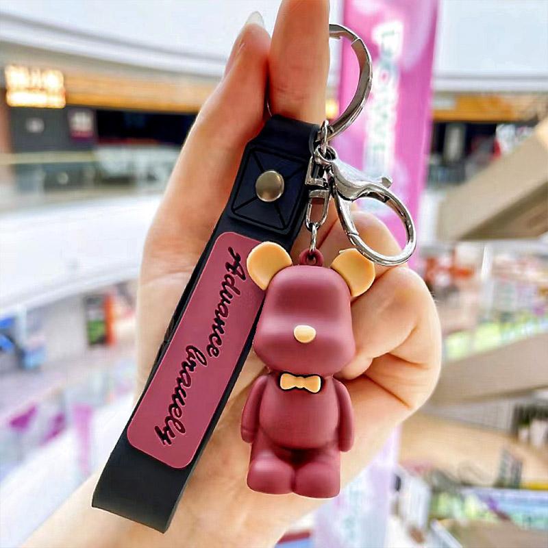 Cute Bear Key Buckle Bag Pendant Key Chain Pendant for Cars Ornaments Accessories