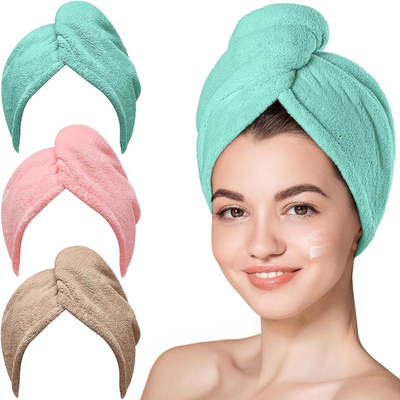 Microfiber Hair Scarf Ladies Hijab Dry Hair Scarf Ladies Girls Hair Scarf Red Pink Gray Blue