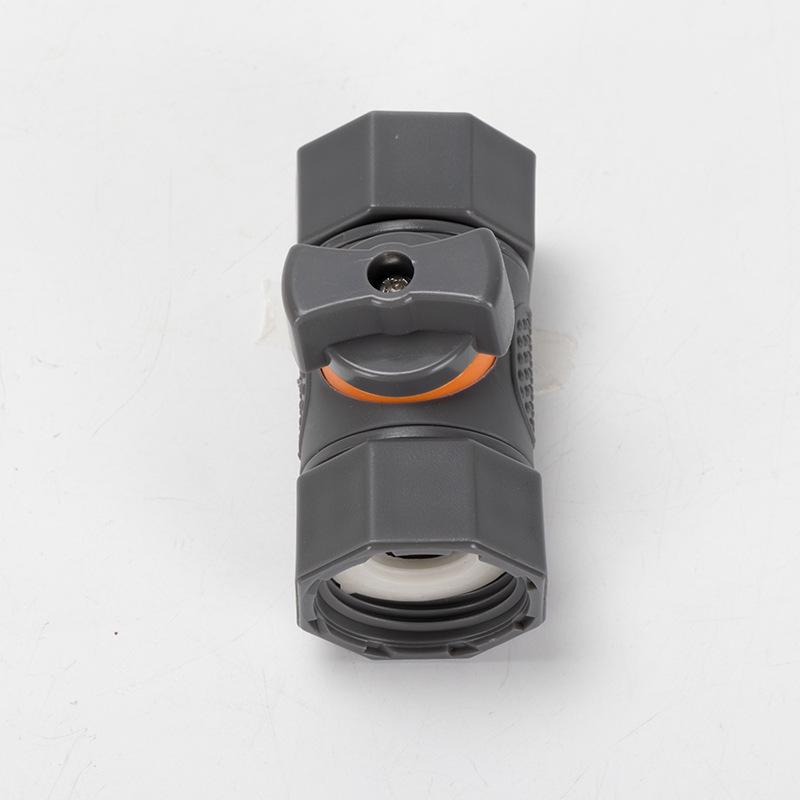 ABS Rubber Coated Plastic Connector with Double Internal Thread and Switch Valve