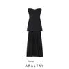 Araltay New Arrival Fashion Style Women's Clothing Fashion All-Match Minimalist Long Stitching Tube Top Dress 5039459