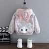 Girls' Floral Fashion Baseball Jackets Children's Hooded Cartoon Coat Autumn Kids Long Sleeve Outwear Girls Waterproof Clothing