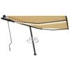 VidaXL Manual Retractable Awning with LED 450x300 Cm Yellow and White 3069763