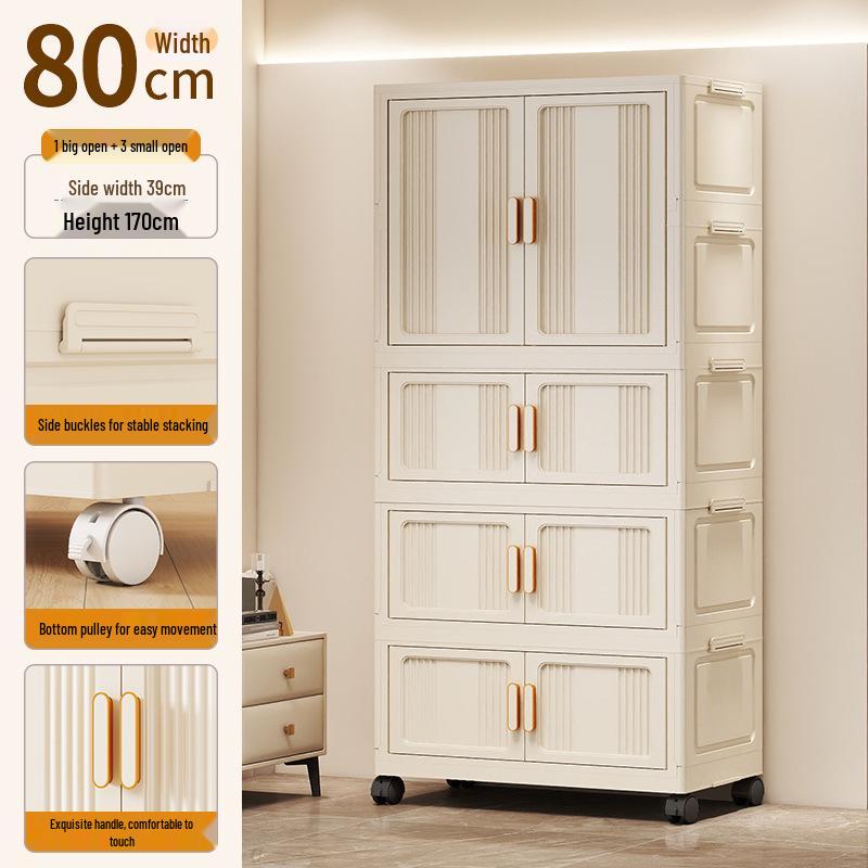 Детский шкаф и шкаф для хранения одежды, закусок и игрушек - Складной пластиковый ящик без установки