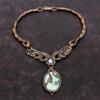 Variscite Necklace Copper Wire Wrapped Gemstone Necklace Moonstone Necklace Copper Jewelry Handmade Necklace Wire Wrap Jewelry Gift For Wife