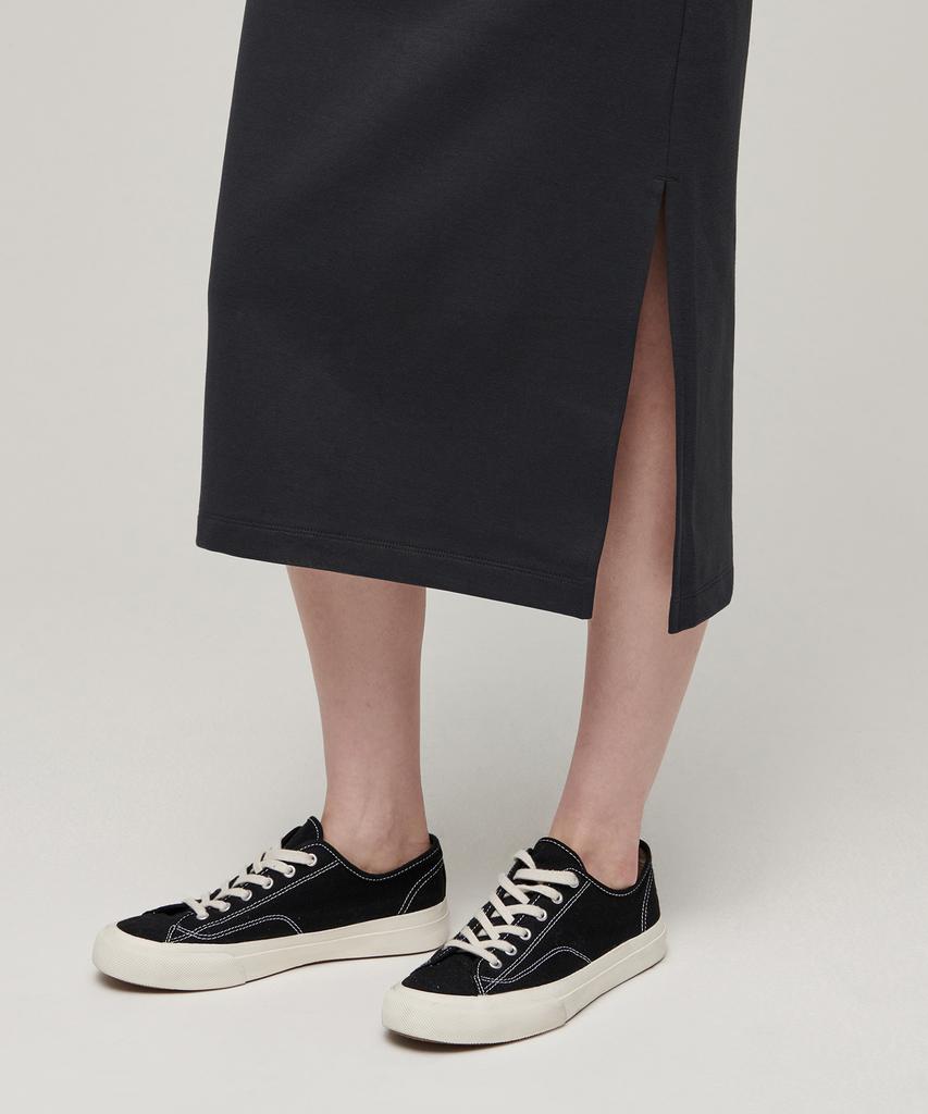 Musinsa Standard Woman Women'S Flat Terry Sweat Long Skirt [Dark Gray]