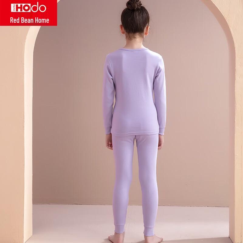 Hodohome Girls' Pure Cotton Thin Thermal Underwear Set