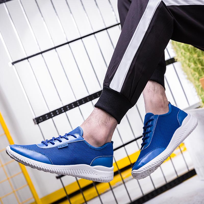 Весна и Осень Новый Стиль Мужские Кроссовки Обувь Слипоны Резиновые Плоские Кроссовки Сетка Повседневная Обувь Внешняя Торговля