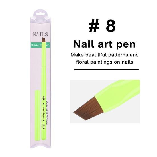 Ручка для дизайна ногтей, фруктово-зеленая, универсальная, простая в использовании, легкая УФ-маникюрная ручка для красивого дизайна ногтей
