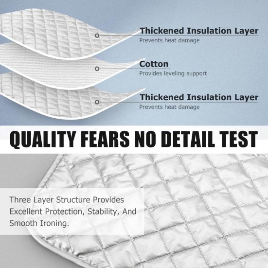 Ironing Board Cover Heat Resistant 200 Degrees Celsius Ironing Pad Foldable Compact
