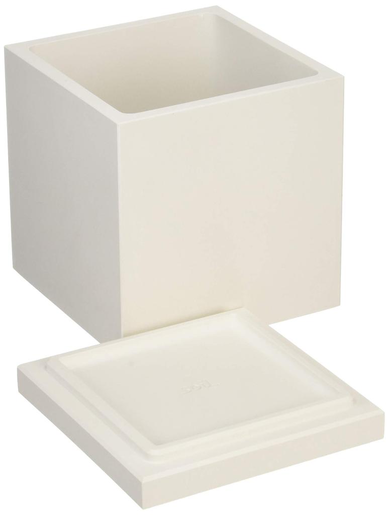 Почва диатомит пищевой контейнер квадратный M белый