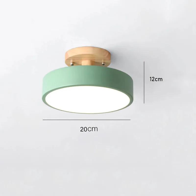 Nordic Wood Round Ceiling Lamp Indoor Industrial Lighting Fixture Dining Table Torch Study Bedroom Decor Beside Wall Light