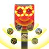 Solar Outdoor Motion Sensor Alarm Dog Barking&Gunshot Sound Loud Noise Maker Deter Raccoons Deer Skunks Bears and Coyotes
