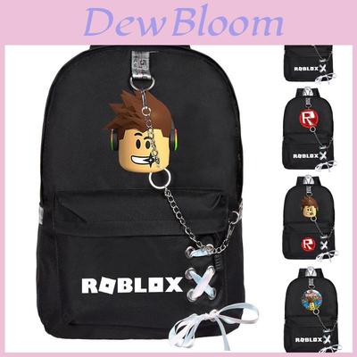 Рюкзак из ткани Оксфорд с принтом Roblox и уникальным дизайном с цепочкой для студентов