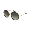 Thin Frame Logo Decoration Metallic Irregular Sunglasses Women's Gold