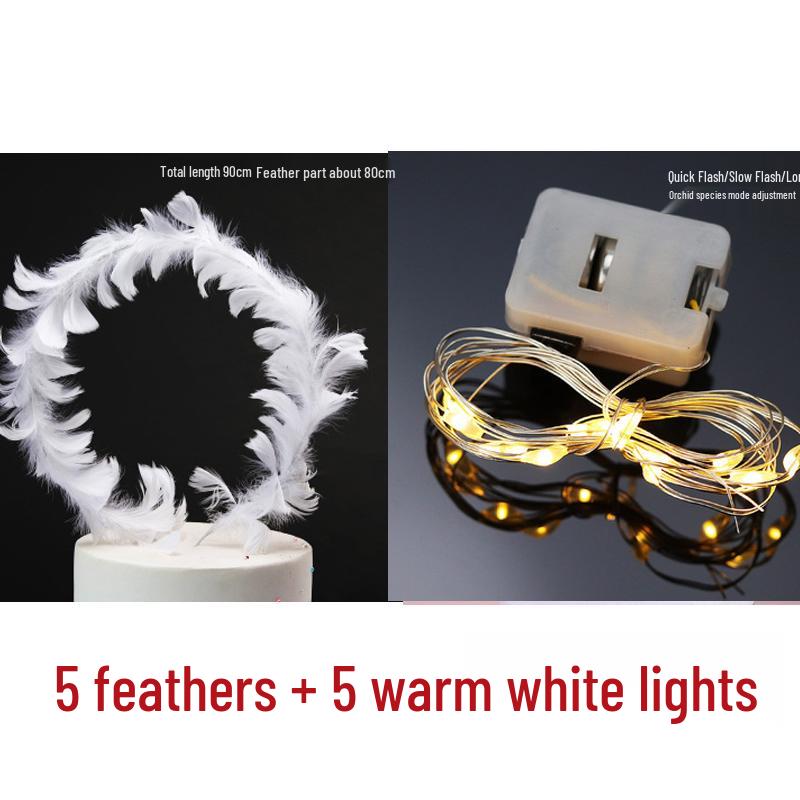 10 Топперов и украшений для торта в виде перьев ангельских крыльев