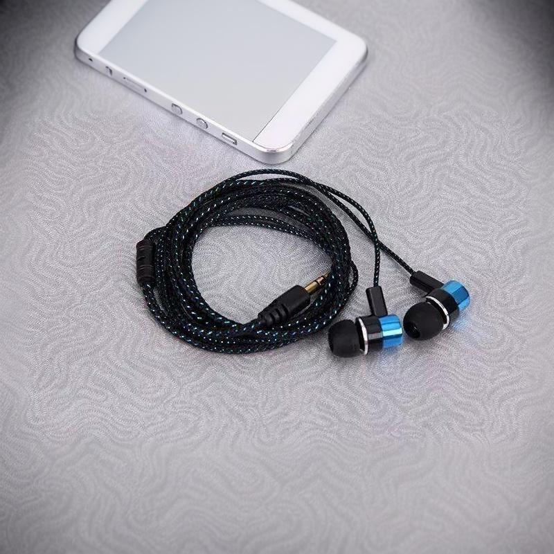 Wired Music Earphones Stereo Noise Cancelling In-Ear Headset with 3.5mm Jack for Students Gaming Running Work
