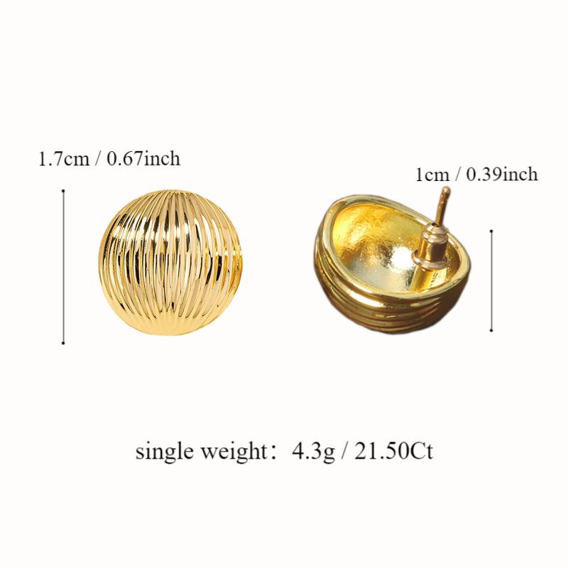 Элегантные Плиссированные Медные Серьги – Изысканные, Легкие и Стильные