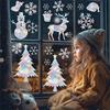 Защищает птиц, предотвращает столкновения, красочные светоотражающие статические адгезии, лось, снежинка, узор, радужная призма, дом