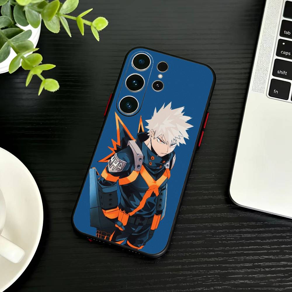 Чехол для телефона Katsuki Bakugo E-Hero Academia Для Samsung S26,S25,S24,S23,S22,S21,S20,S30,Ultra,Plus,Fe,Note,5G Черный