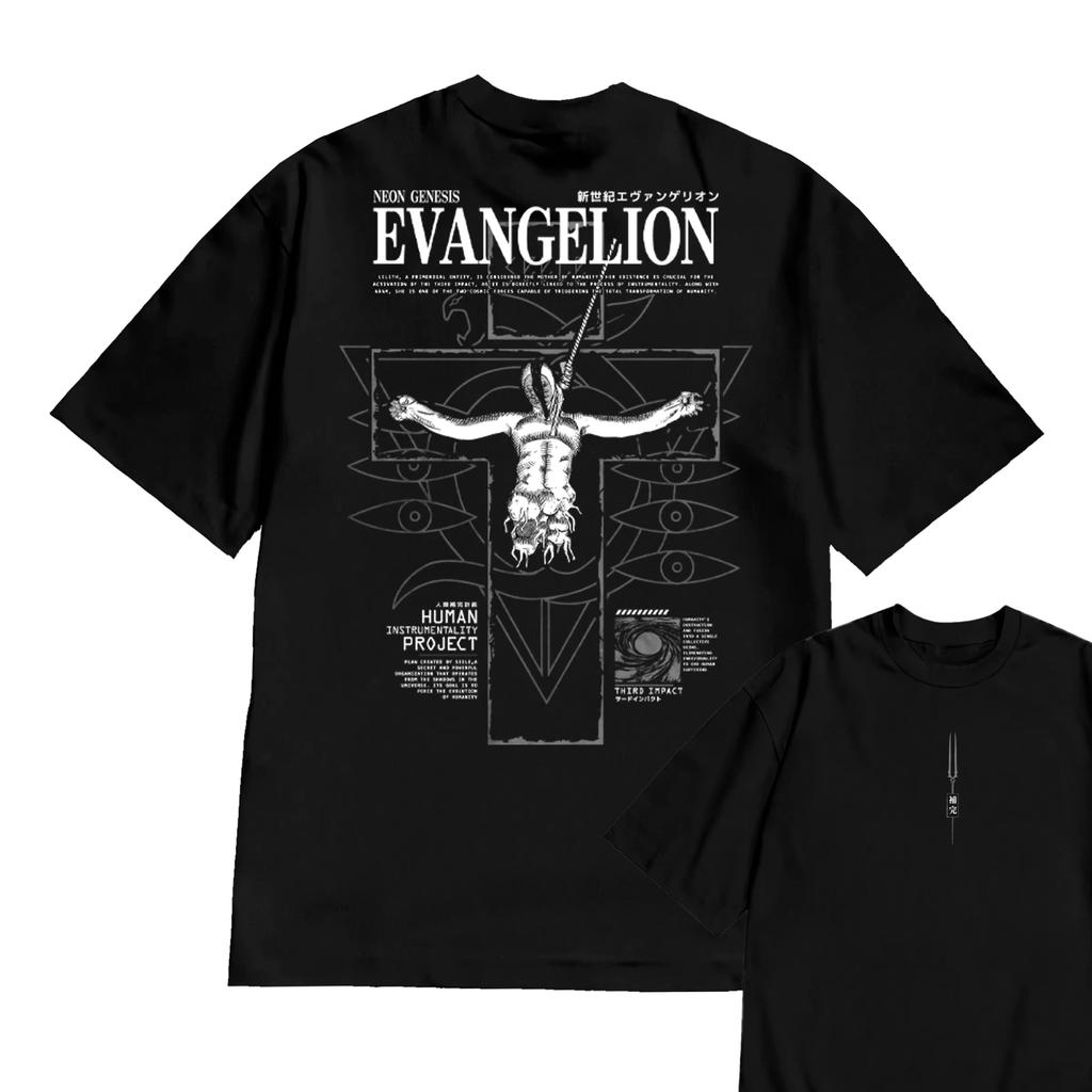 Evangelion Graphic TShirt 100Cotton Oversized Shirt Unisex Y2k Anime Clothes Unisex Short Sleeve ONeck Fashion Selling Popular