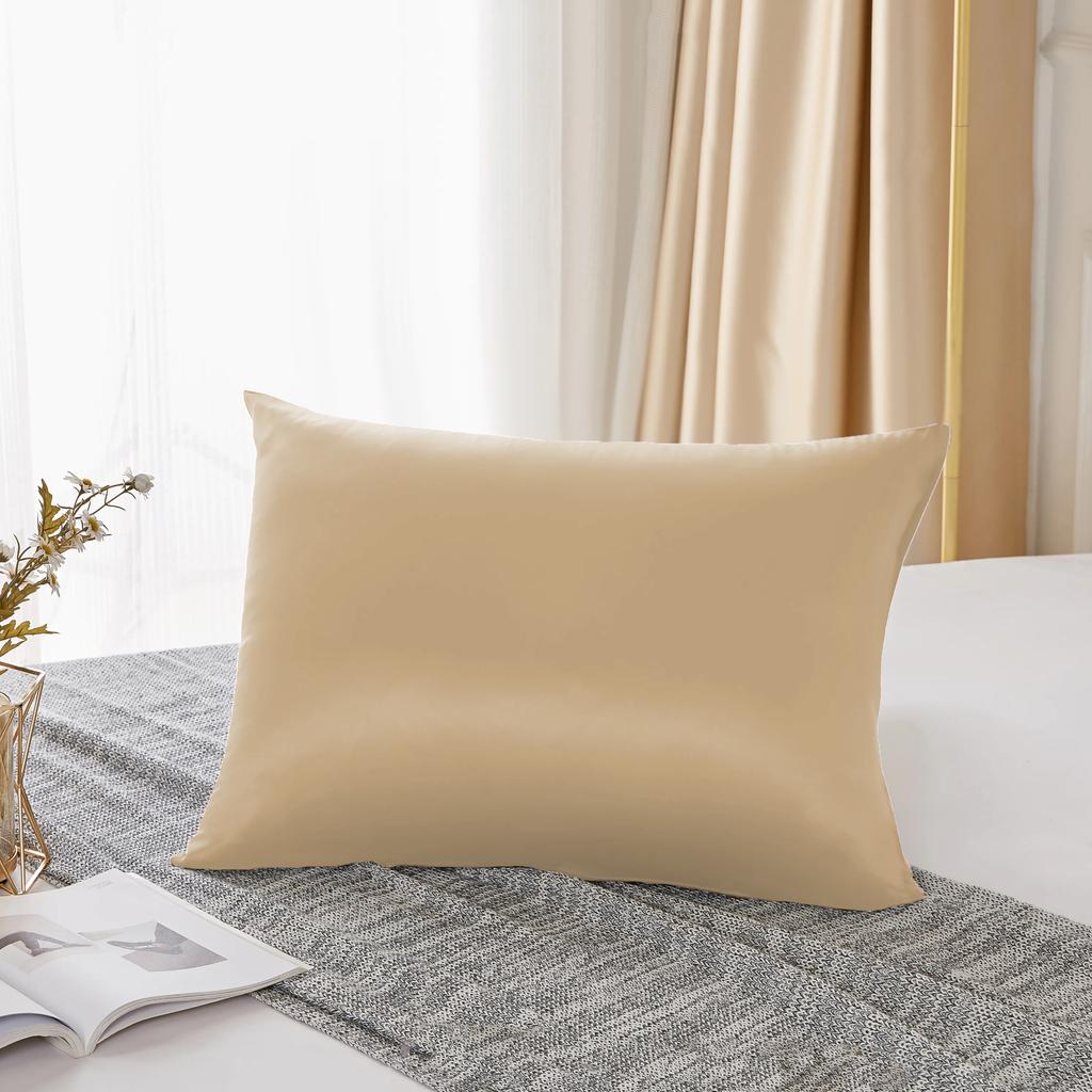 25 Momme Natural Mulberry Silk Pillowcase,Both Sided Pure Silk Pillow Cover Gifts for Women,Pure Silk Pillowcsae For Hair