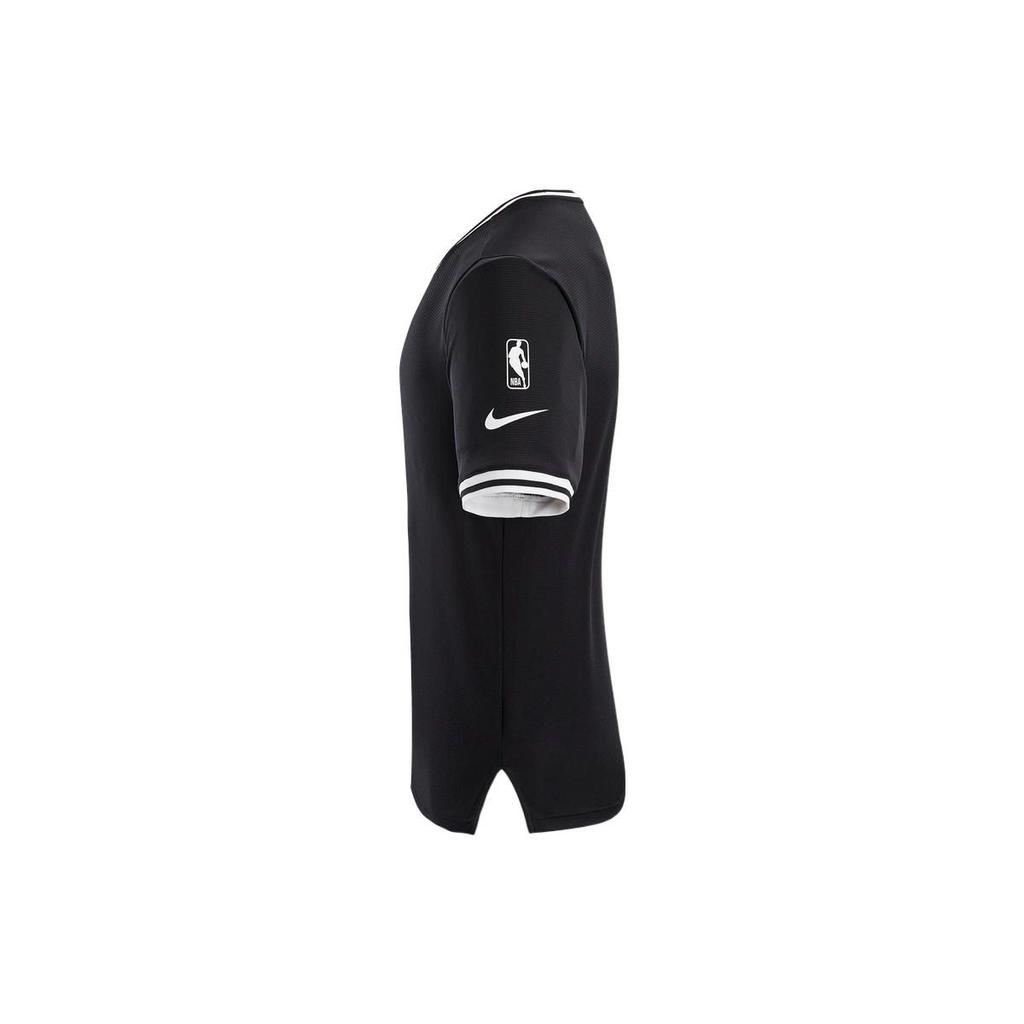 Nike Футболка в полоску с круглым вырезом и коротким рукавом с принтом алфавита, мужские топы, черные DR2263-010