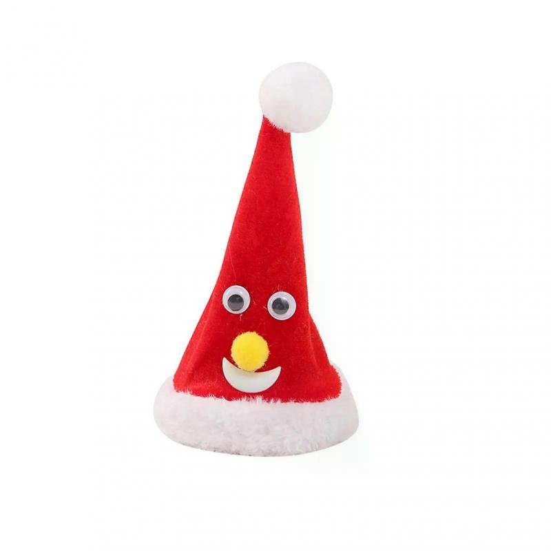 Swing Singing Christmas Tree Hat Glowing Music Xmas Hats Electric Plush Toy Children Gift Happy New Year Christmas Decoration