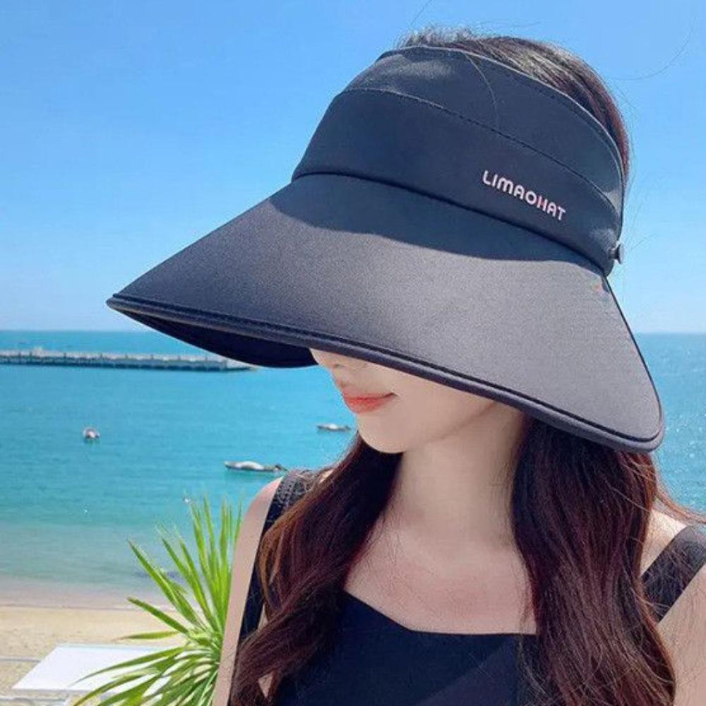Анти-УФ-защитная шляпа с пустым верхом, широкополая шляпа от солнца, весенняя женская шляпа-рыболов унисекс