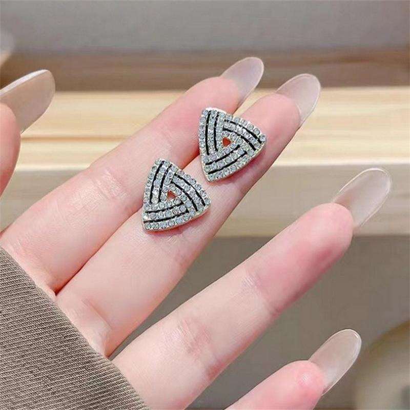 Новые модные треугольные серьги-гвоздики для женщин и девушек, подарочные украшения оптом