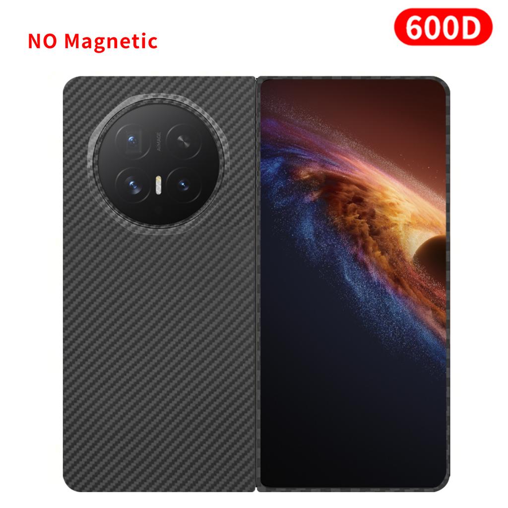 Для Honor Magic V6 Чехол из углеродного волокна 600D Ткань из кевларового волокна Арамидное волокно Ультратонкий Жесткий чехол Магнитный Черный Тонкий Легкий Красный Премиум