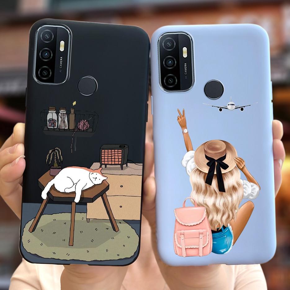 For Oppo A53 A53s Case Cute Fashion Cartoon Painted Cover Soft TPU Phone Case For Oppo A53s A 53 s OppoA53 s Fundas Coque Bumper
