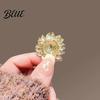 Suits Lapel Pin Rhinestone Bee Sunflower Brooch Zinc Alloy Flower