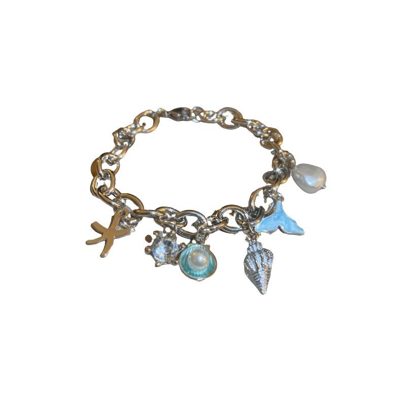 Персонализированный браслет из ракушки океана, звездный морской универсальный регулируемый женский браслет ручной работы