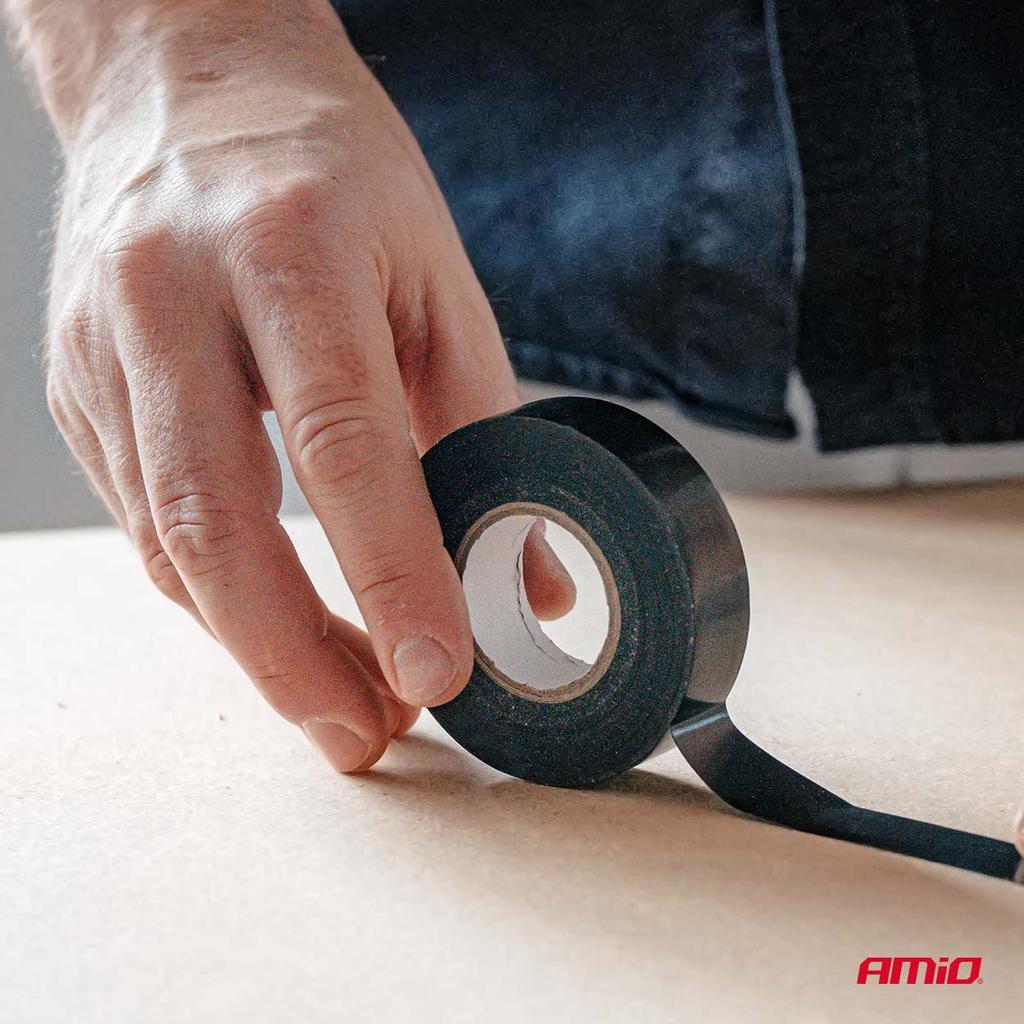 Colored Insulating Tapes Set of 10 Pcs 18mm x 5.5m x 0.13mm Amio-04846