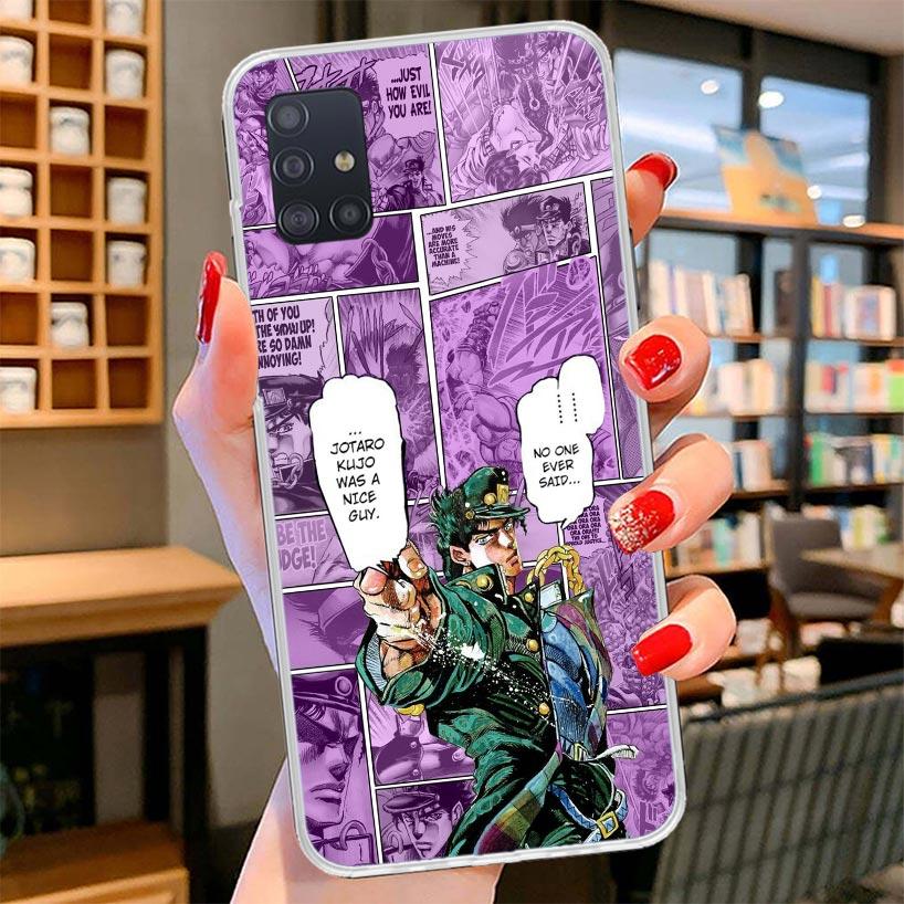 Чехол для телефона с обложкой из аниме JoJo's Bizarre Adventure Для Samsung Galaxy A12 A22 A32 A52 A72 A02S Чехол для телефона Note 20 Ultra 10 S10 Plus A