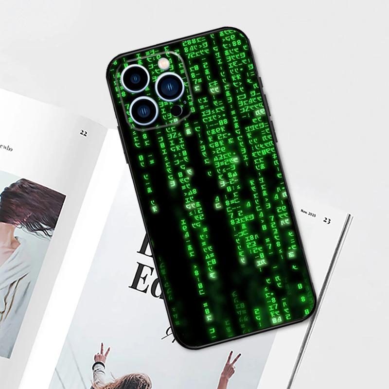 Matrix Case For iPhone 14 13 12 11 15 16 Pro Max Plus XS Max X XR 7 8 Plus 13 12 Mini Phone Cover