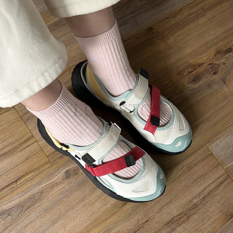 Fashion Thick-Soled Sports Sandals Baotou Hollow Outdoor Summer New Mesh Running Sports Shoes Casual Shoes Beach Shoes