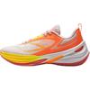 Li Ning Kids Synthetic Leather Fabric Comfortable Versatile Rebound Support Low Top Basketball Shoes Men Basketball Shoes White Orange YKBV022-3