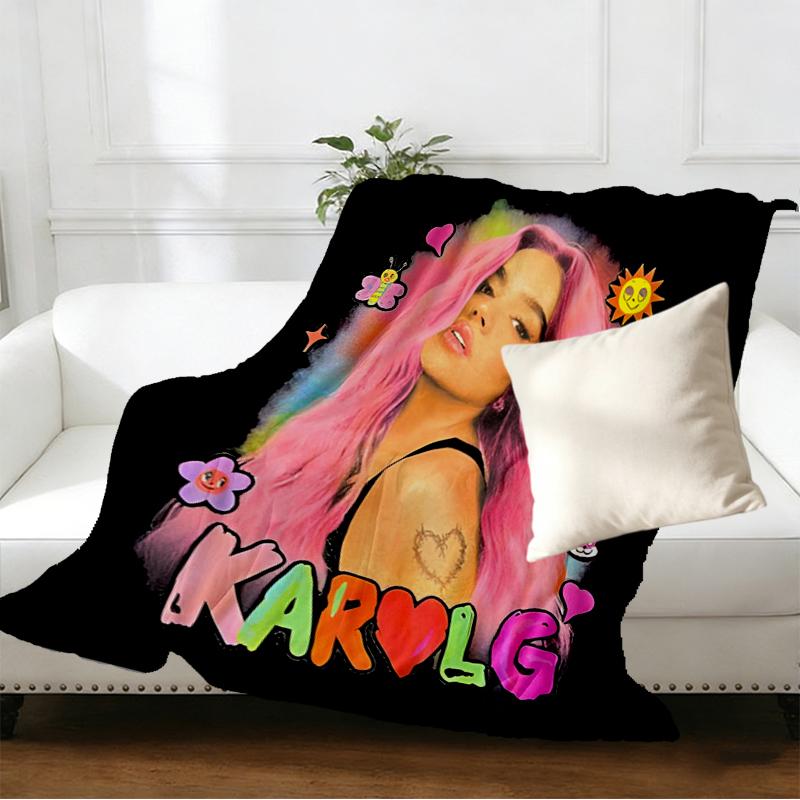 Karol G Print Blanket - Soft & Comfortable, for Bedroom, Travel, Sofa, Home Decoration - Birthday Christmas Gift for Friend