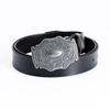 Gentleman Waist Accessories Black Cowhide Belt Ancient Costume Props Adult Engraved Fashion Retro Belt