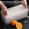 Ice Tray with Lid Bin Ice Scooper Twist Release Design