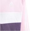 Спортивный костюм Tiberio Color Block Free для детей DTP57 Яркий фиолетовый Теневой фиолетовый J150 [Adidas] Верх с тремя полосками Розовый/Белый/Теневой Низ