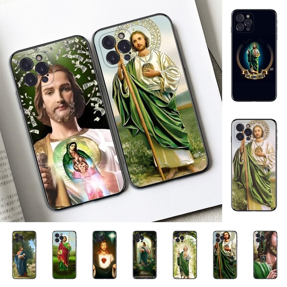 San Judas Phone Case For iPhone 15 14 11 12 13 Mini Pro XS Max Cover 6 7 8 Plus X XR SE 2020 Funda Shell