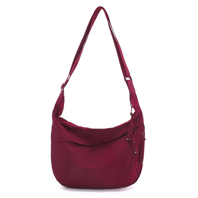 2025 Женская сумка кроссбоди через плечо большой вместимости и легкая - Универсальный высококлассный стиль «пельмень» для поездок на работу