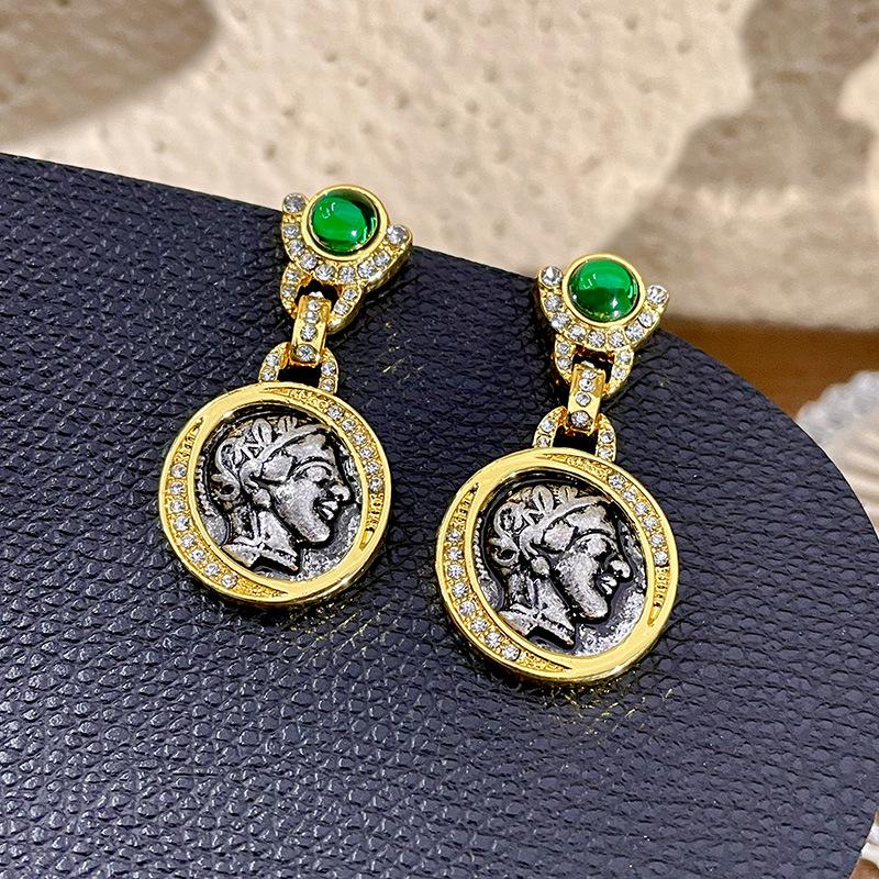 Классические серьги среднего размера для женщин и девочек с эмалью и цветком, серьги-клипсы, винтажные элегантные женские вечерние аксессуары для банкетов высокого класса, ювелирные изделия