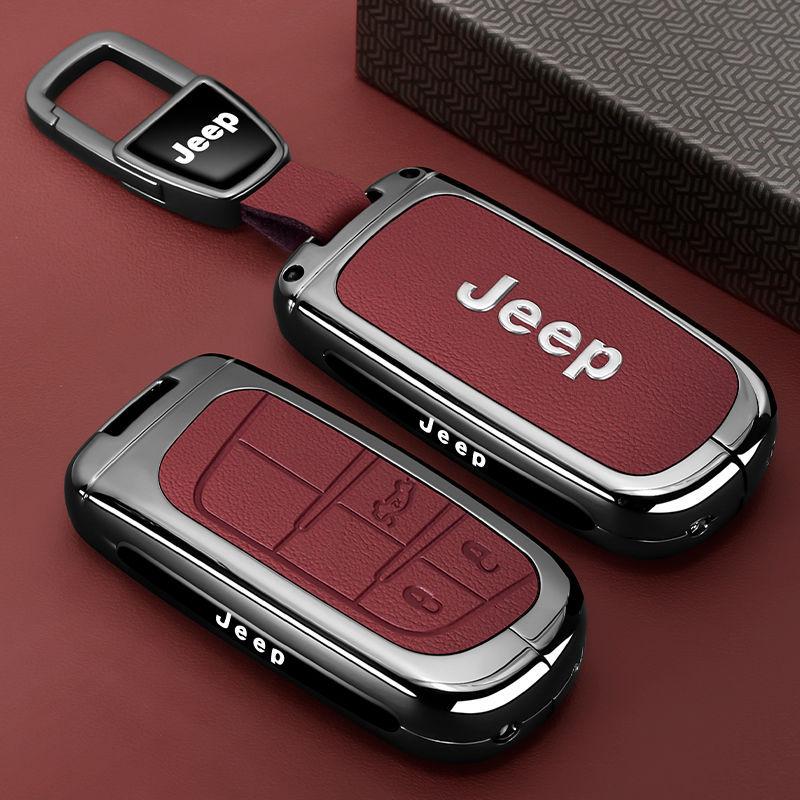 Metal Car j Smart Key Case Cover Shell For Jeep Grand Cherokee WK2 KL Wrangler JK Renegade Commander Compass 2018 2022 Accessories
