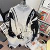 Fashion Thorn Gradient Sweater Cardigan Coat Autumn Winter New Lazy Style Zip Women Knit Top