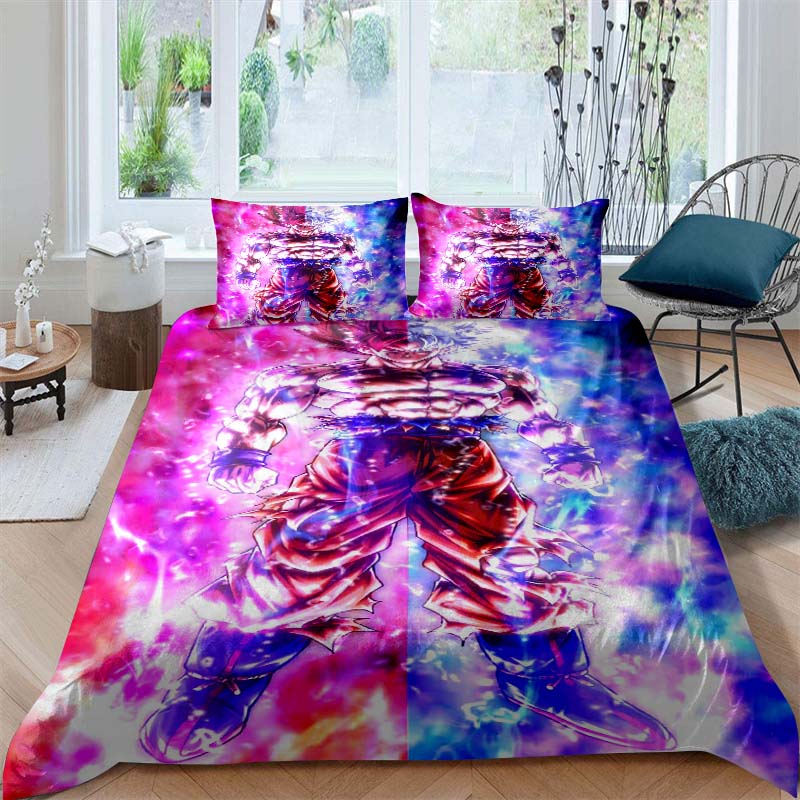 2026 New Dragon Ball Duvet Cover and Pillowcase Bedding Set—Available for Single, Double, Queen, and King-Size Beds.